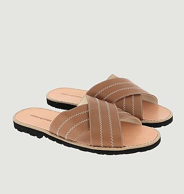 Avarca leather slippers