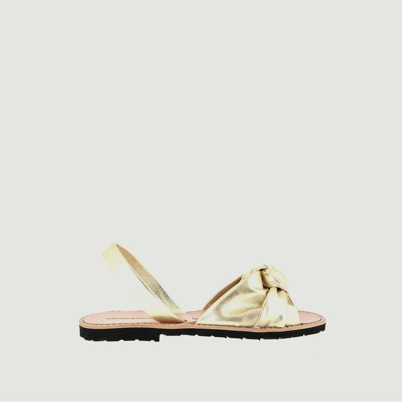 Avarca Bahia Metal Gold Sandals - Minorquines