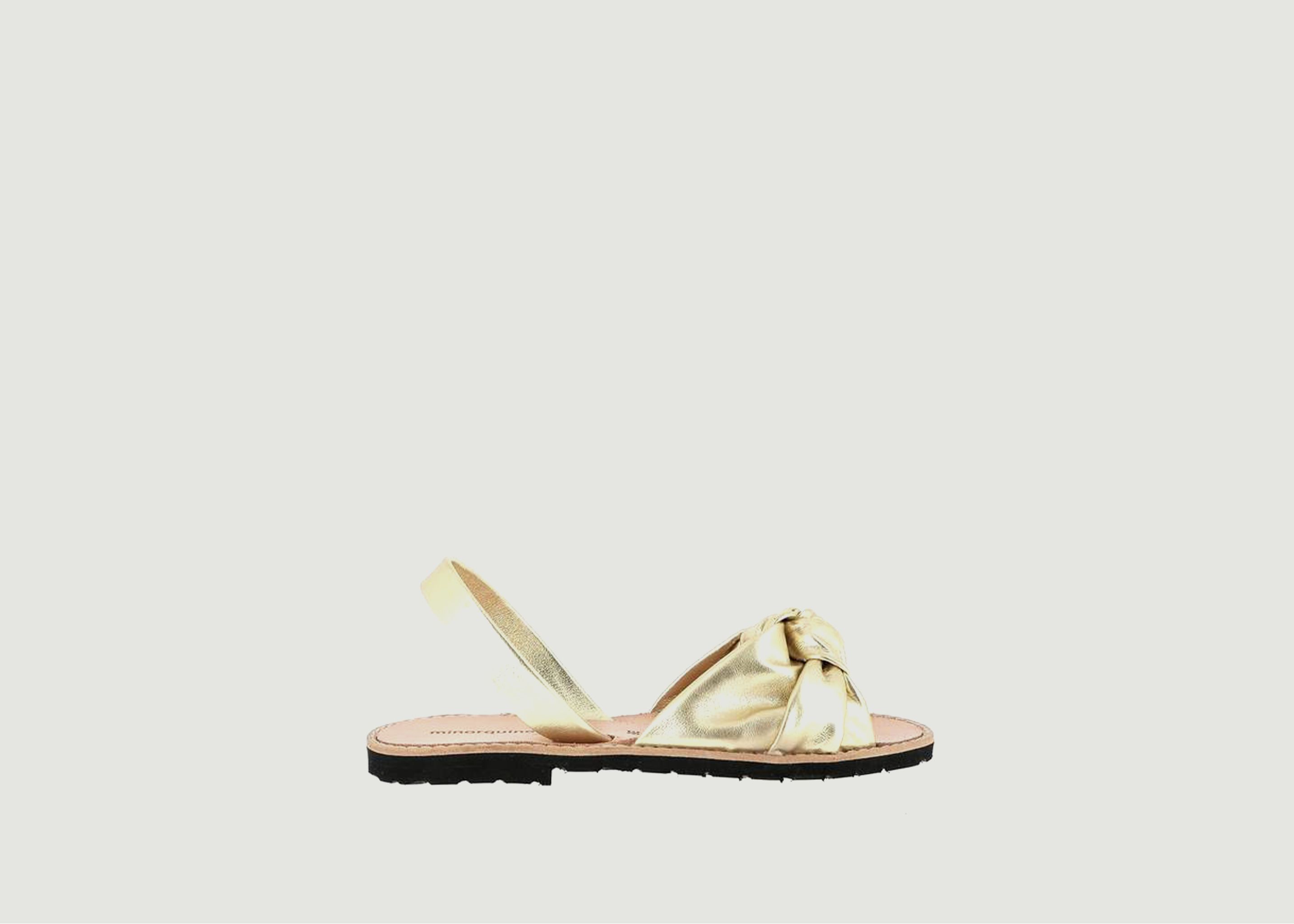 Avarca Bahia Metal Gold Sandals - Minorquines
