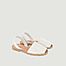 Avarca Sandals Leather Lizard Blanco - Minorquines