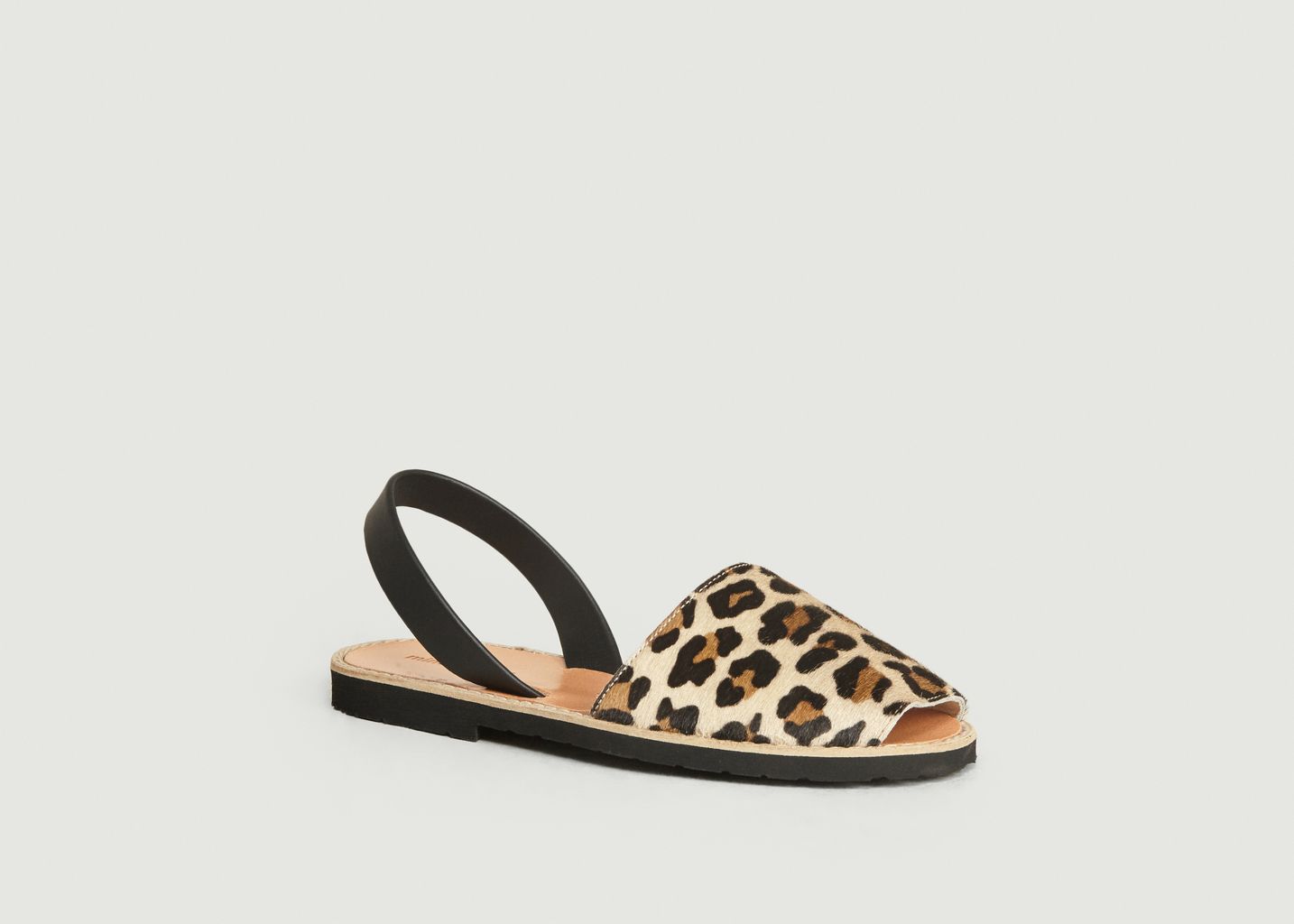 Avarca leopard leather sandals - Minorquines