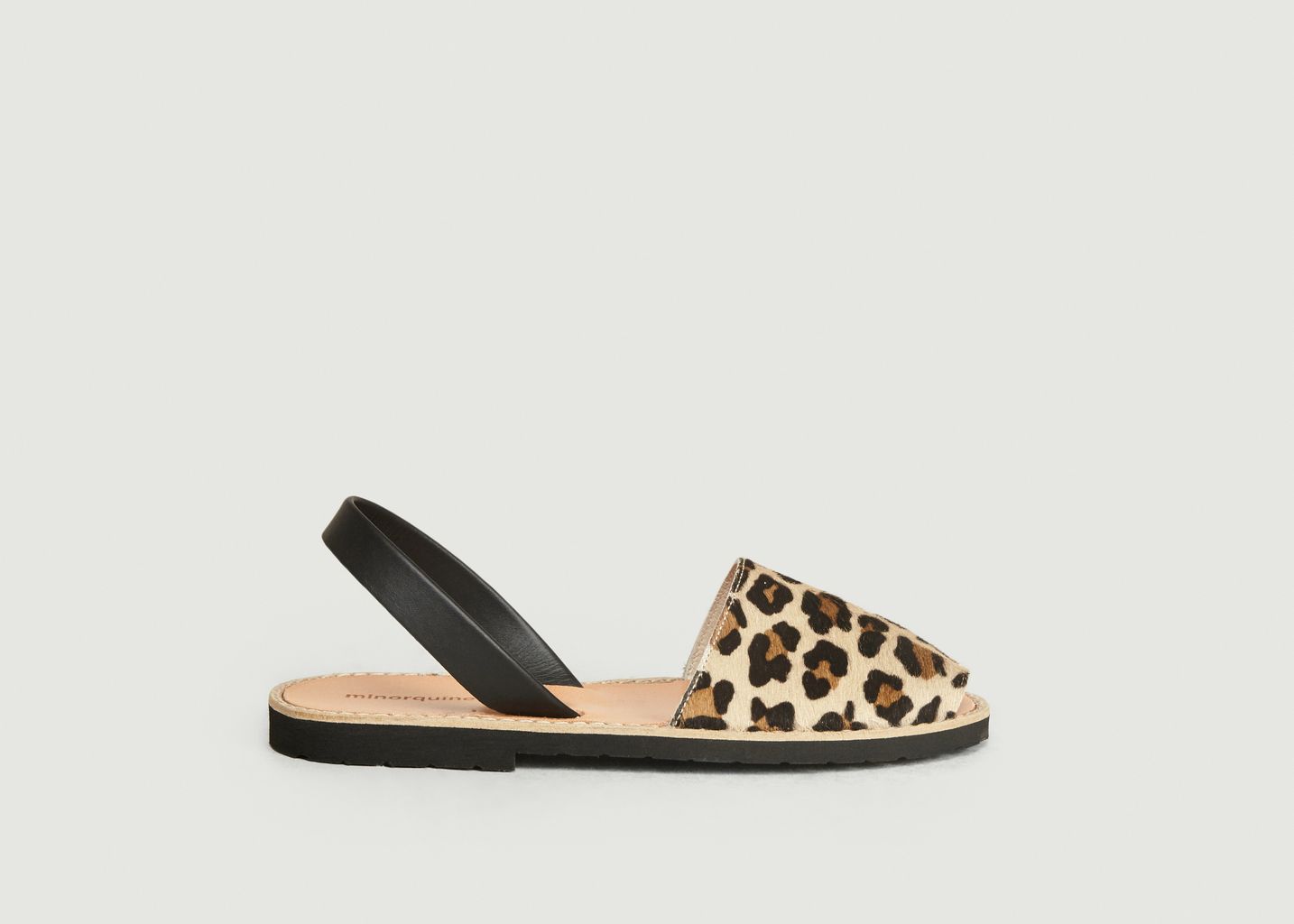 Avarca leopard leather sandals - Minorquines