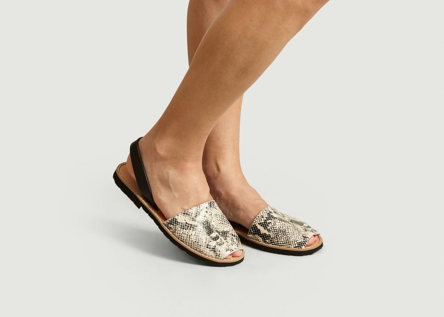 Avarca reptile leather sandals - Minorquines
