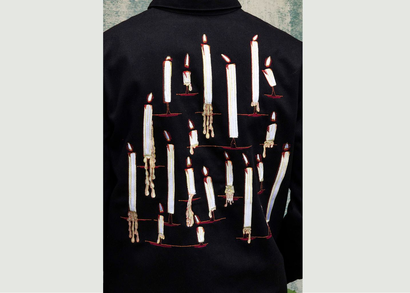 Candle embroidery overshirt - Misericordia