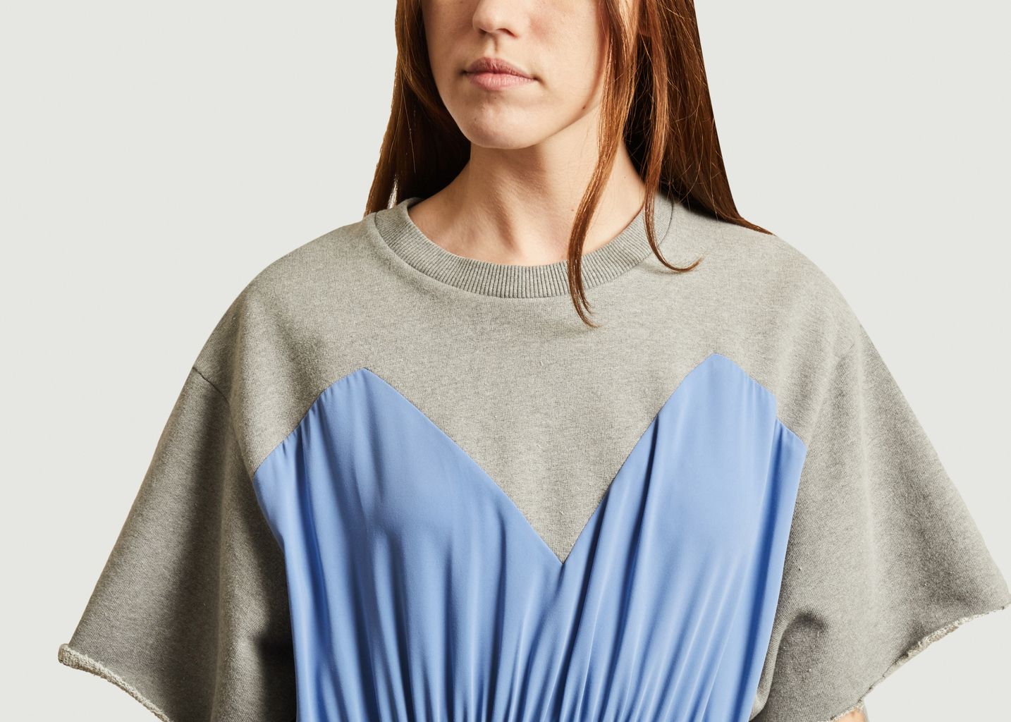 Bicolor midi sweatshirt dress - MM6 Maison Margiela
