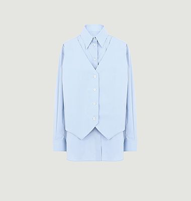 Chemise en popeline et gilet