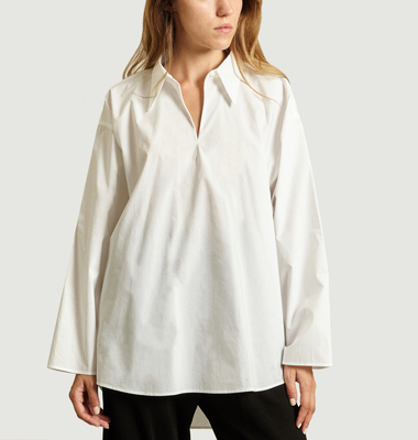 Blouse Oversized en Popeline de Coton
