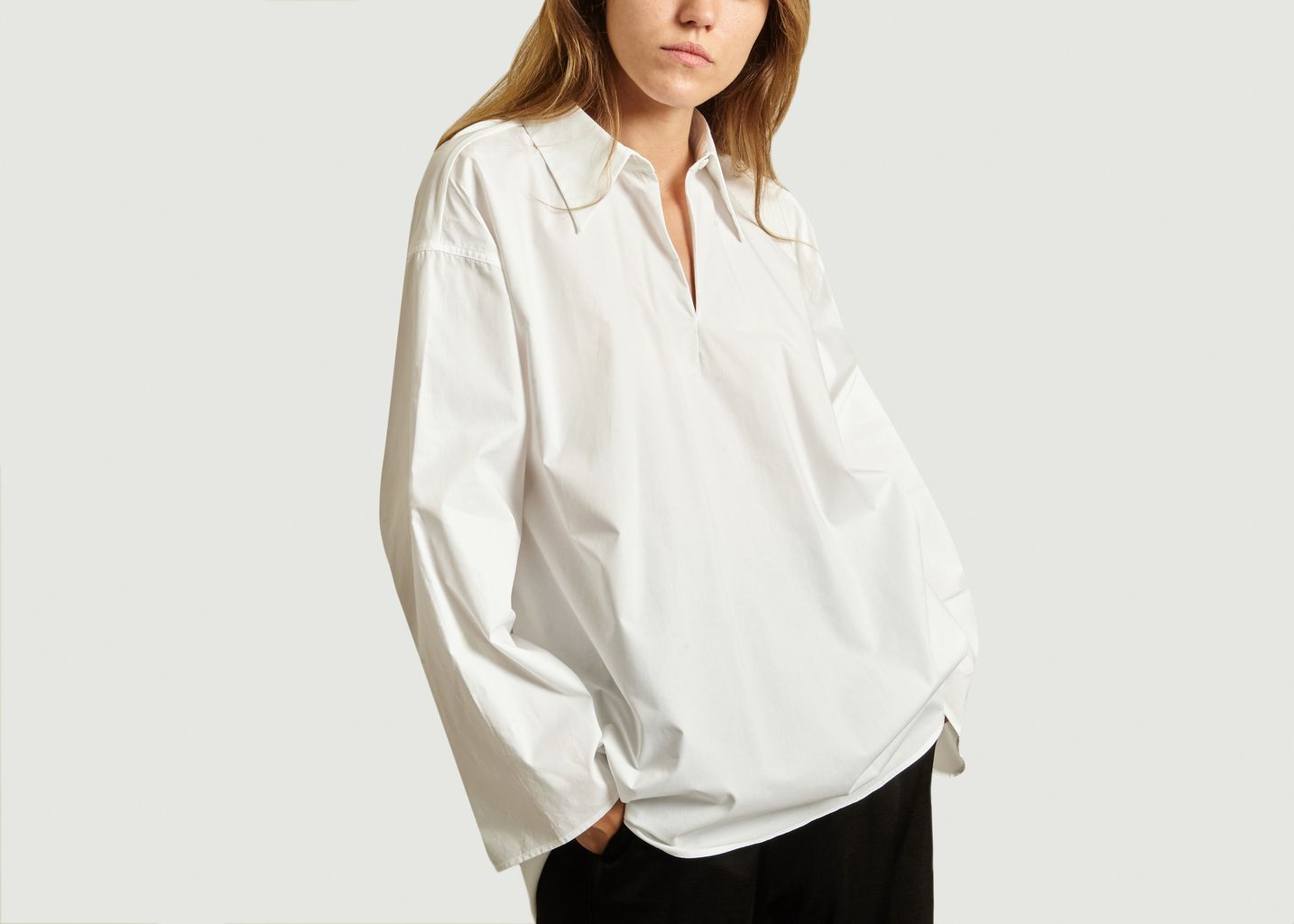 Blouse Oversized en Popeline de Coton - MM6 Maison Margiela