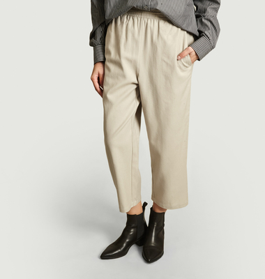 Pantalon Elastiqué Taille Haute