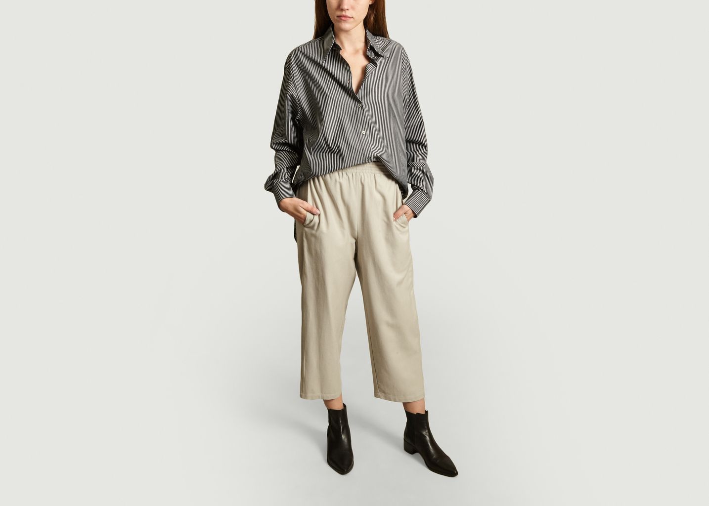 Pantalon Elastiqué Taille Haute - MM6 Maison Margiela