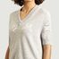 matière Short-sleeved cotton V-neck sweater - MM6 Maison Margiela