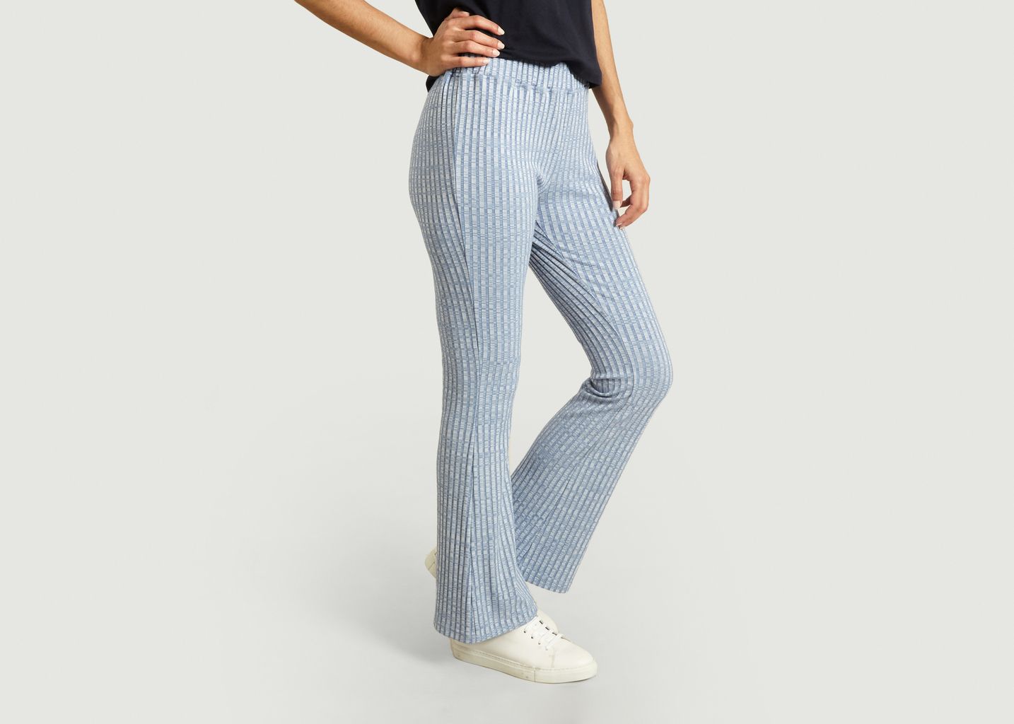 Pantalon évasé en maille coupe flare - MM6 Maison Margiela