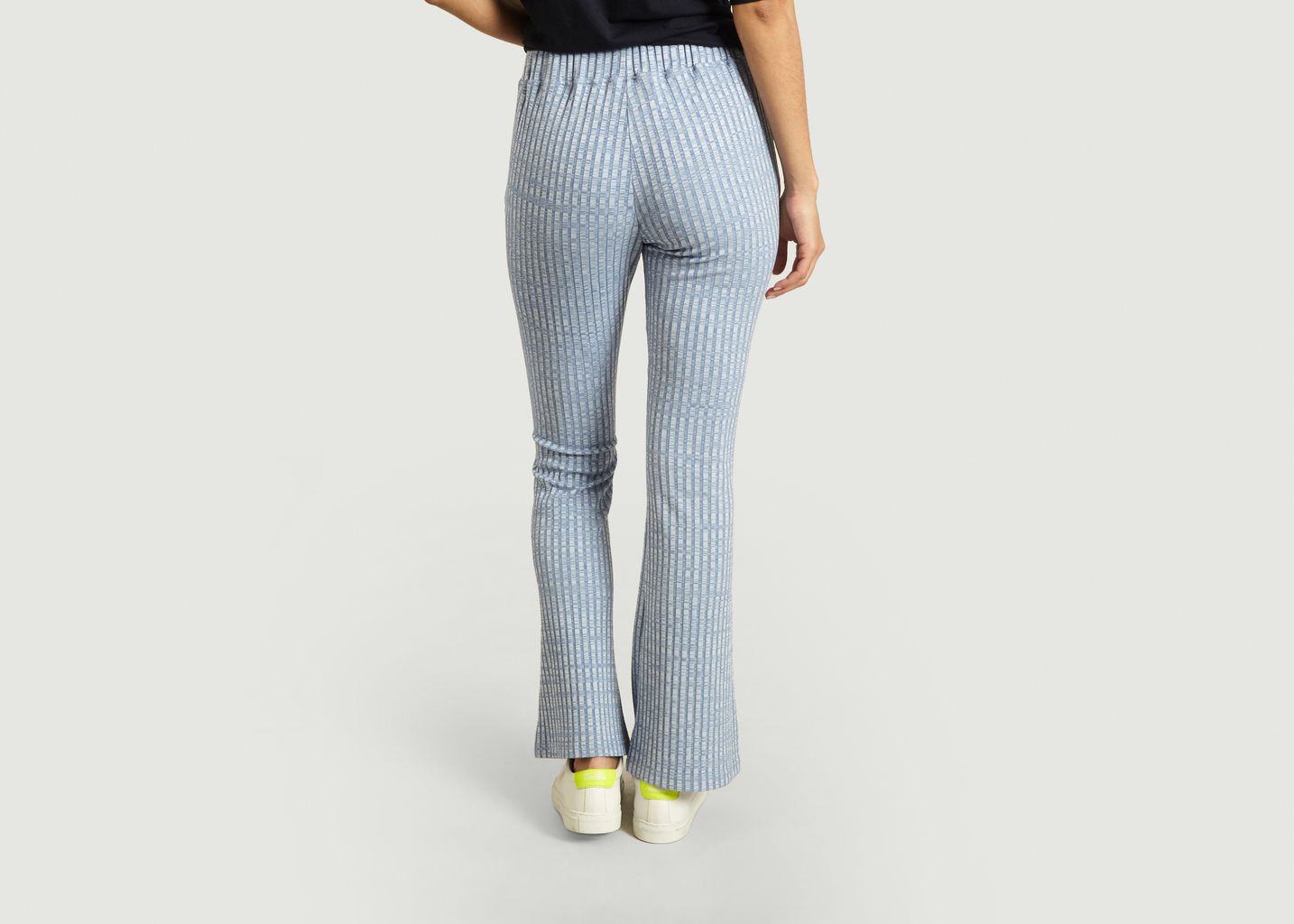 Pantalon évasé en maille coupe flare - MM6 Maison Margiela