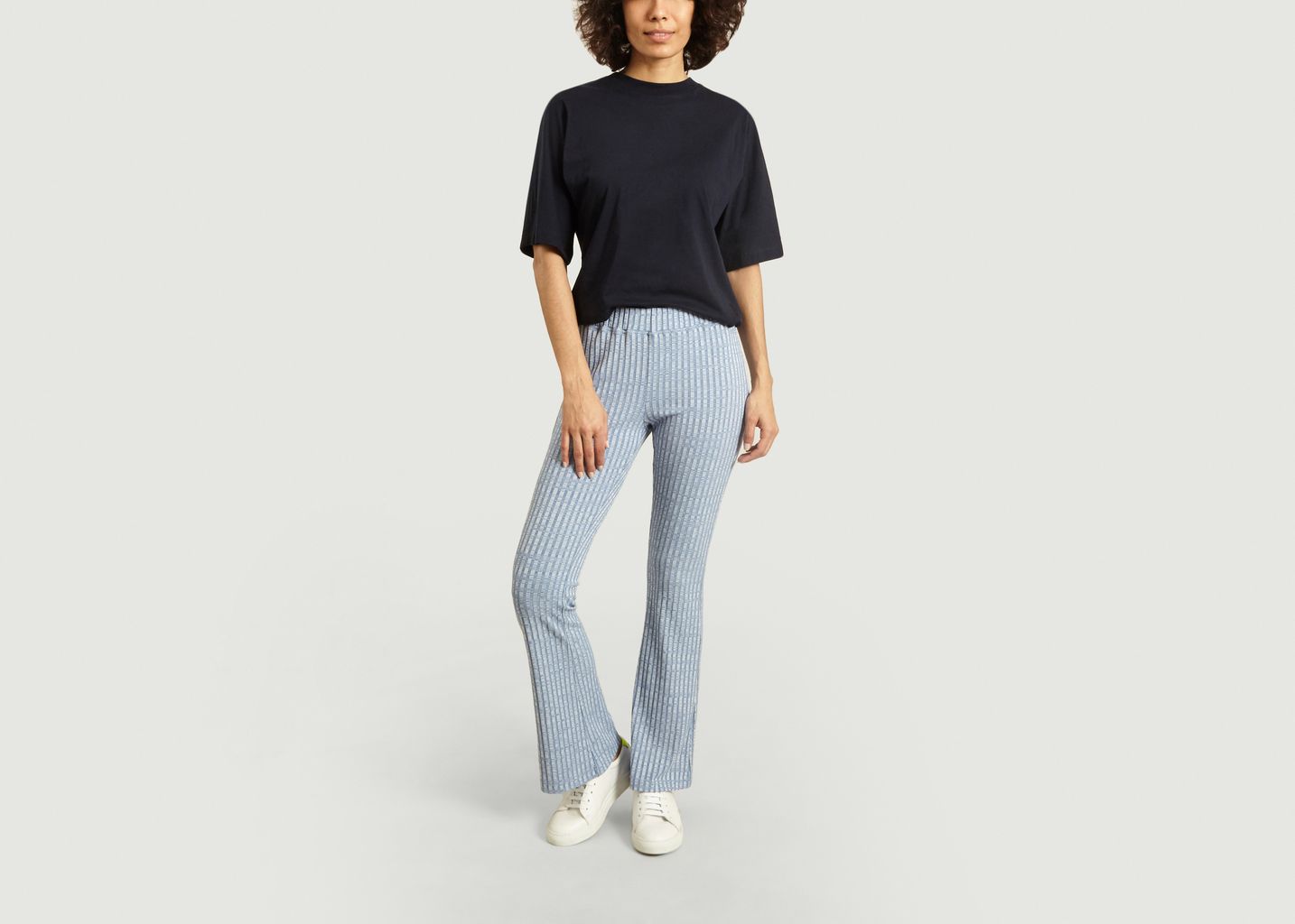 Pantalon évasé en maille coupe flare - MM6 Maison Margiela