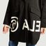 matière Manteau oversize en coton avec logo inversé - MM6 Maison Margiela