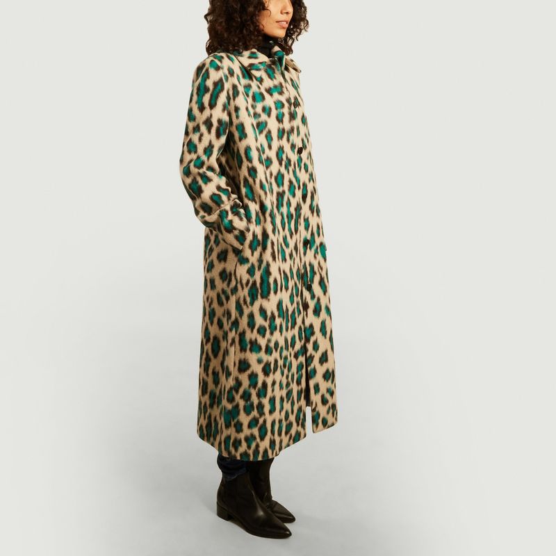 Leopard pattern long coat - MM6 Maison Margiela