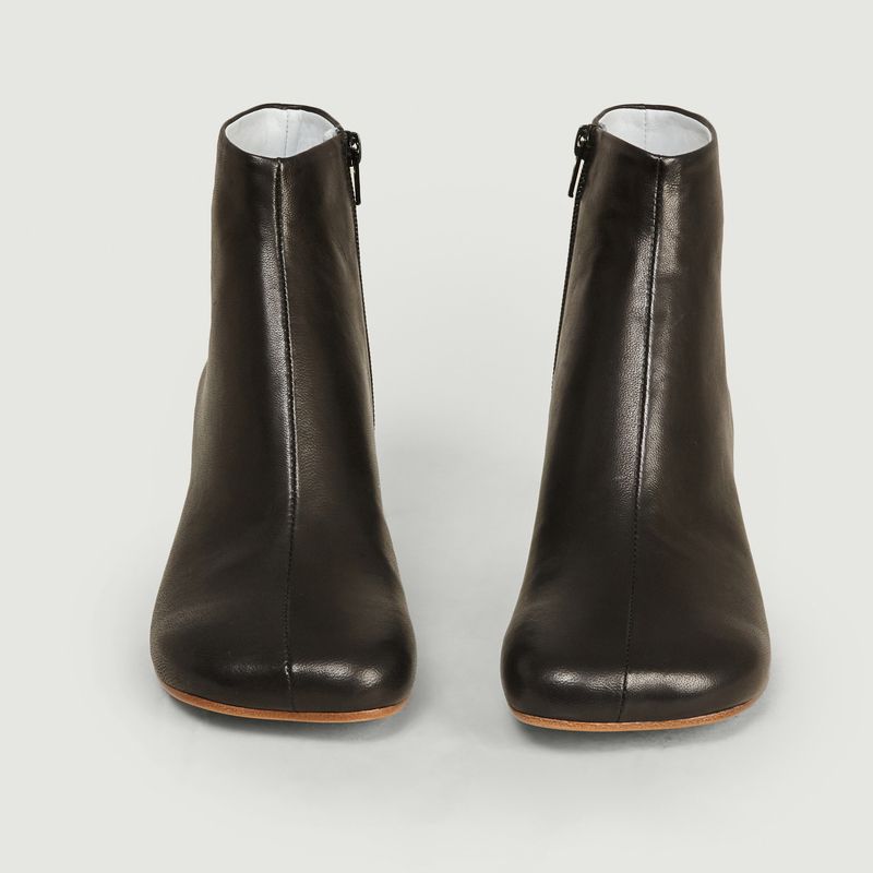 Bottines en cuir à talons contrastés - MM6