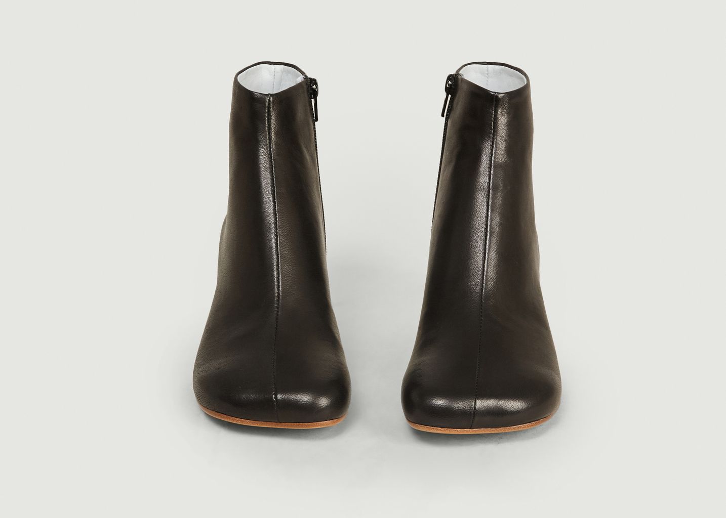 Bottines en cuir à talons contrastés - MM6 Maison Margiela