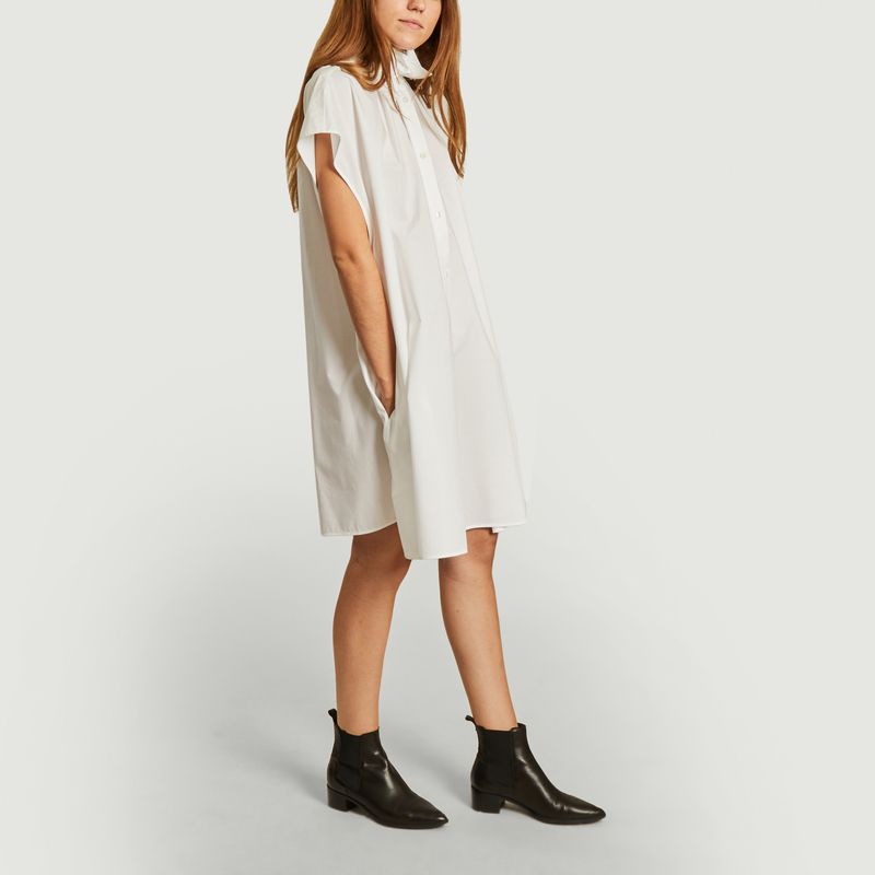Buttoned cape dress with short sleeves - MM6 Maison Margiela