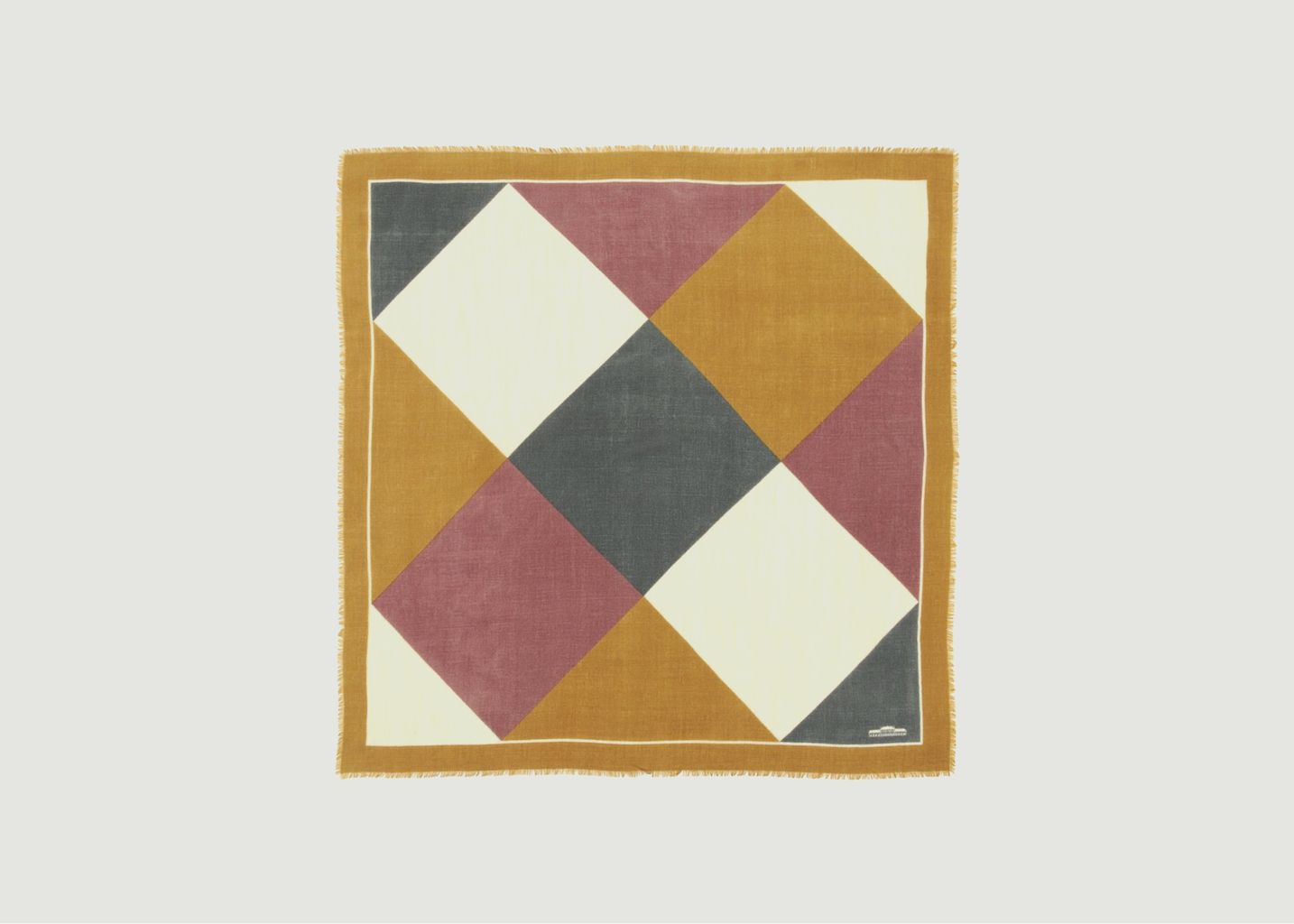 Foulard carré en laine motif géométrique Nº531 - Moismont
