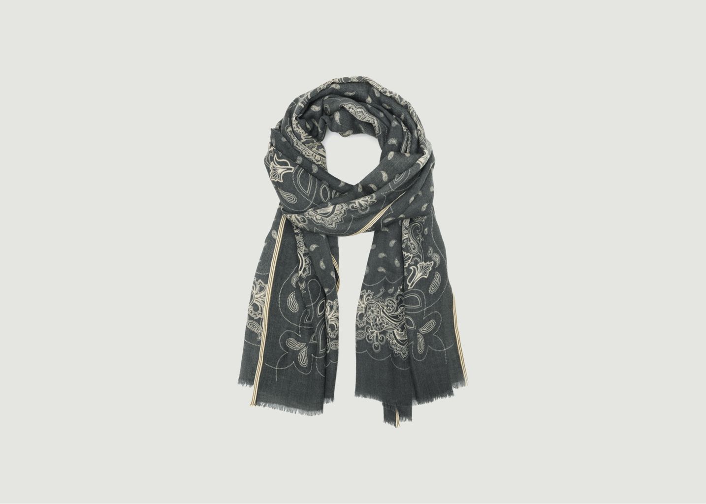N°536 fancy print wool scarf - Moismont