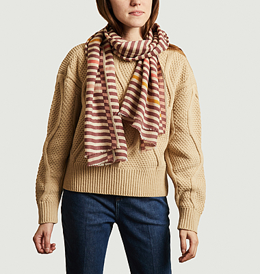 N°538 wool striped scarf