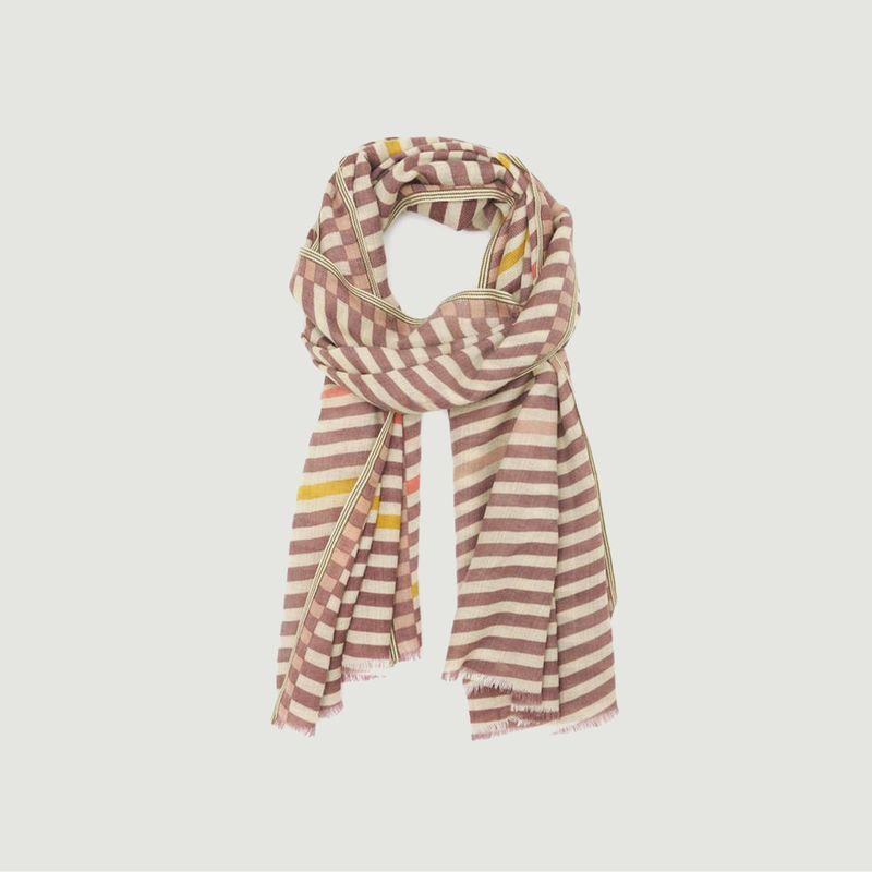 N°538 wool striped scarf - Moismont