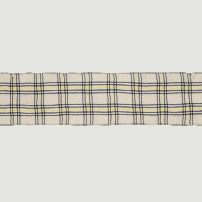 N°547 checked wool and cashmere scarf - Moismont