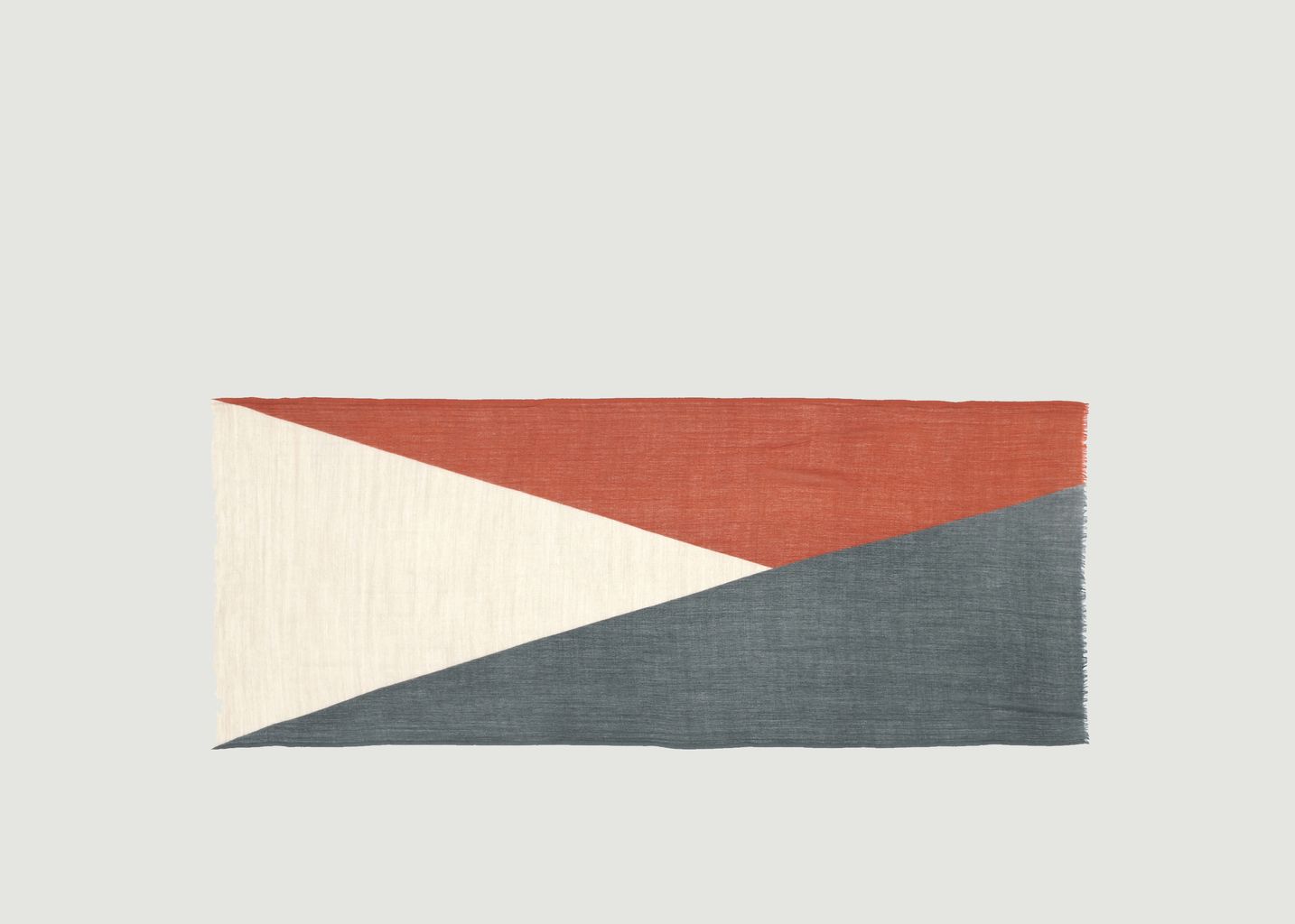 N°450 geometric pattern wool scarf - Moismont