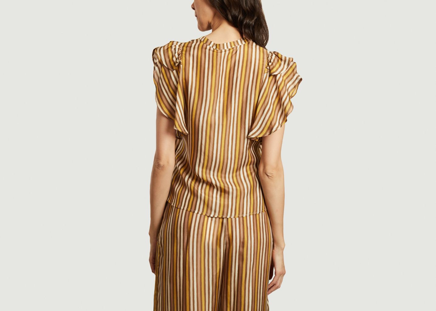 Belluno striped silk shirt - Momoni