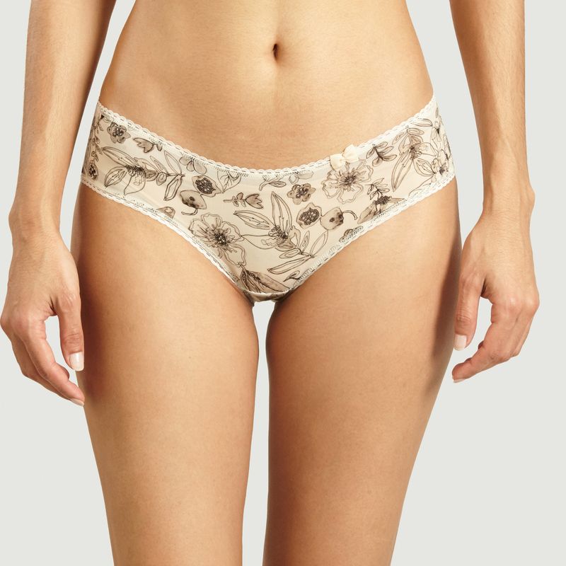 Floral pattern panties with bow - Momoni