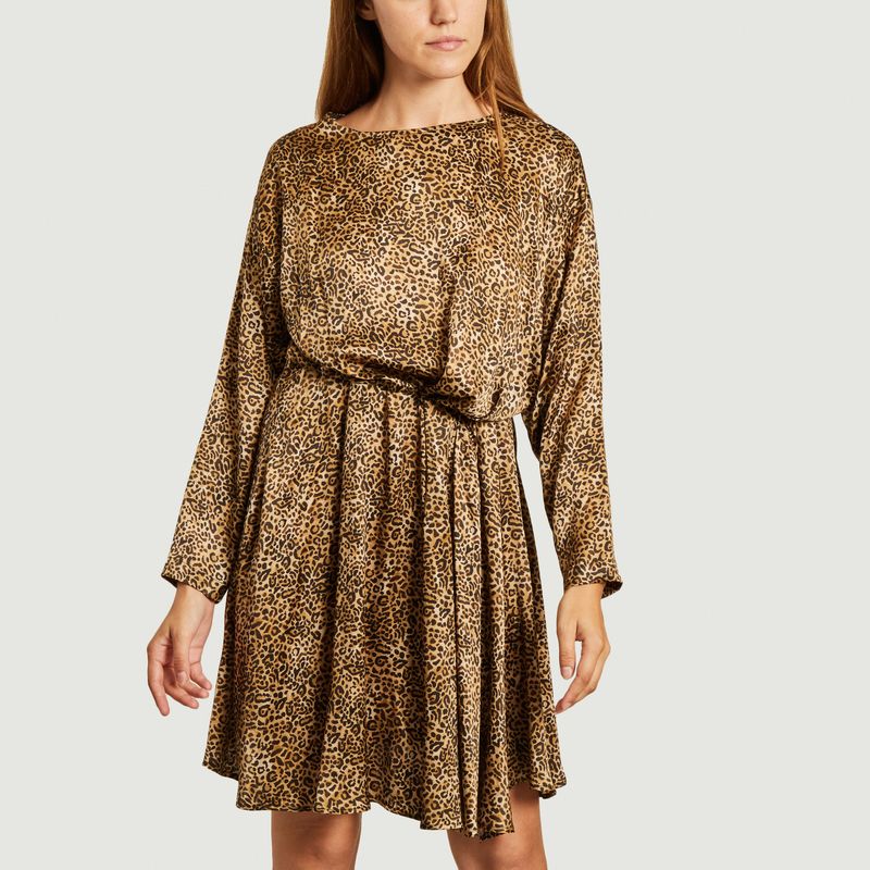 Benu leopard print silk dress - Momoni