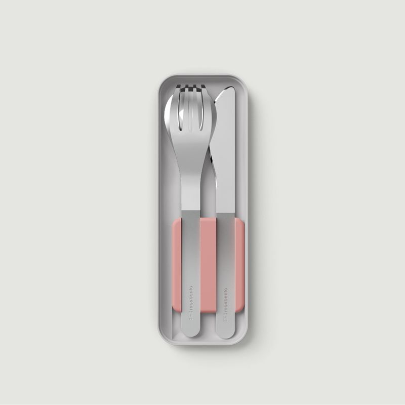 MB Slim Box pink Flamingo - Nomadic cutlery 2.0 - monbento