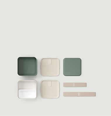 MB Square green Natural - The square bento made in France