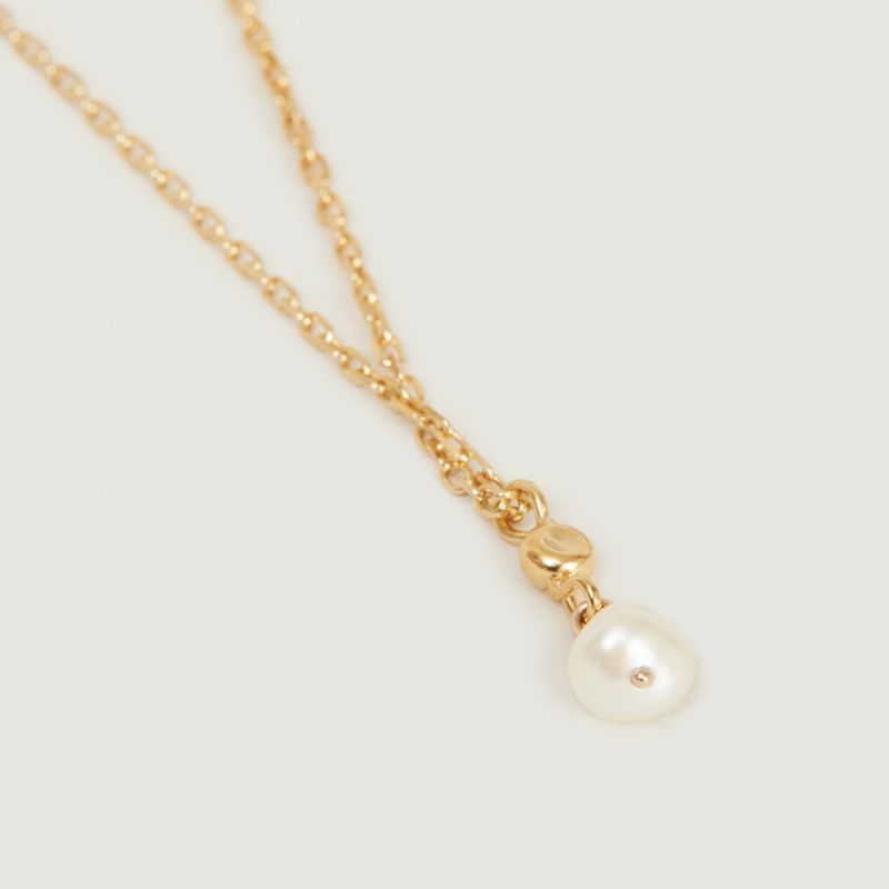 Tia yellow vermeil and pearls necklace - Monsieur