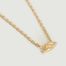 Izza chain and eye pattern pendant yellow vermeil necklace - Monsieur
