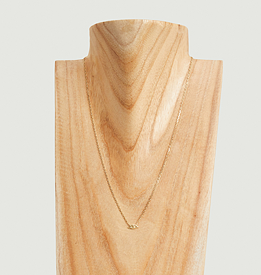 Collier chaîne et pendentif motif œil en vermeil jaune Izza