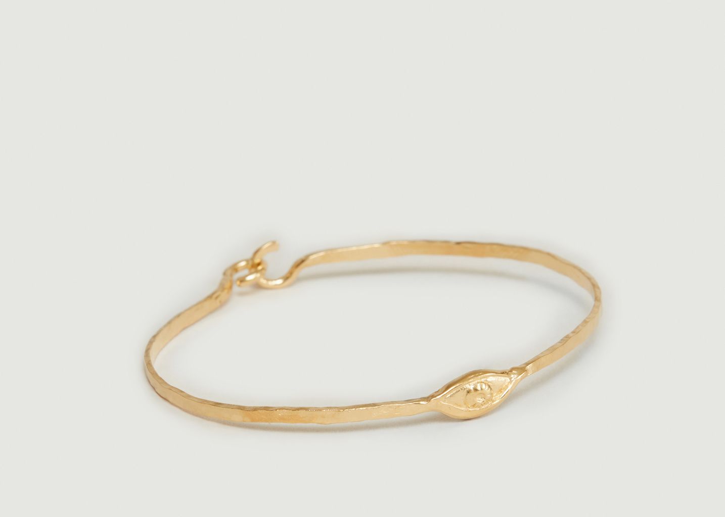 Bracelet jonc en vermeil jaune motif œil Izza - Monsieur