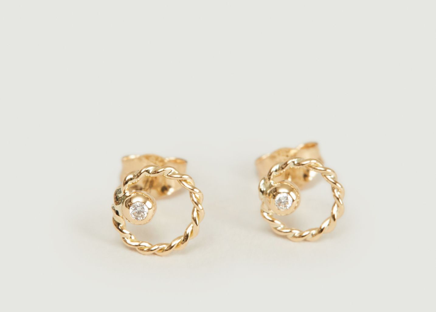 Boucles d'oreilles puces or et diamant Alya - Monsieur