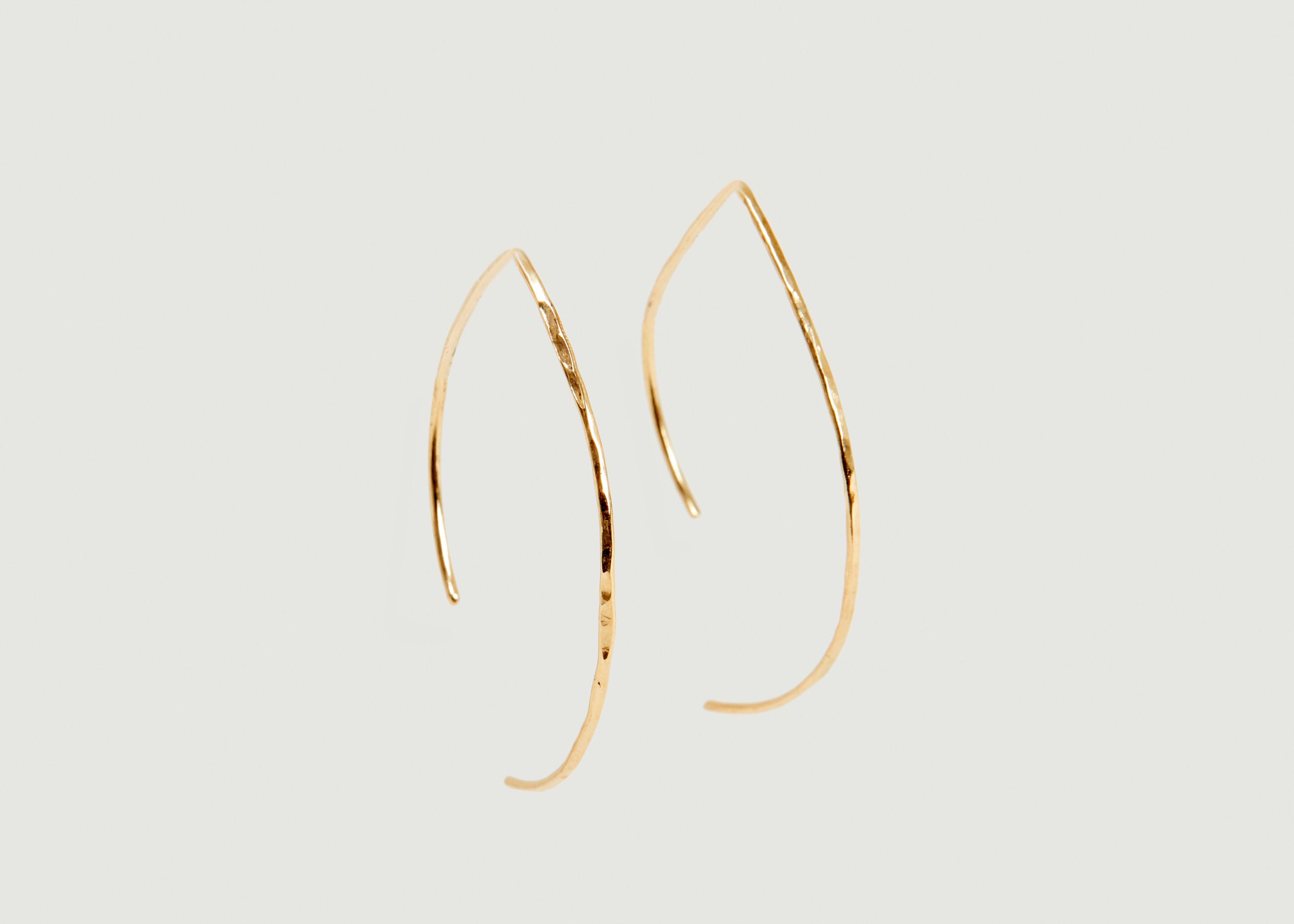 18k gold dangling hook earrings - Monsieur