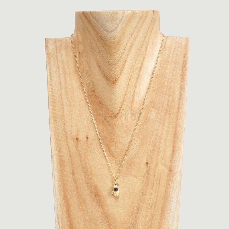 Collier chaîne et pendentif main grenat Naby - Monsieur