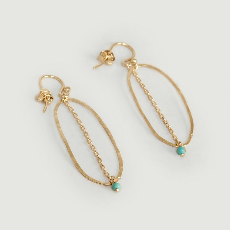 Bohemian dangling earrings with tuquoise - Monsieur