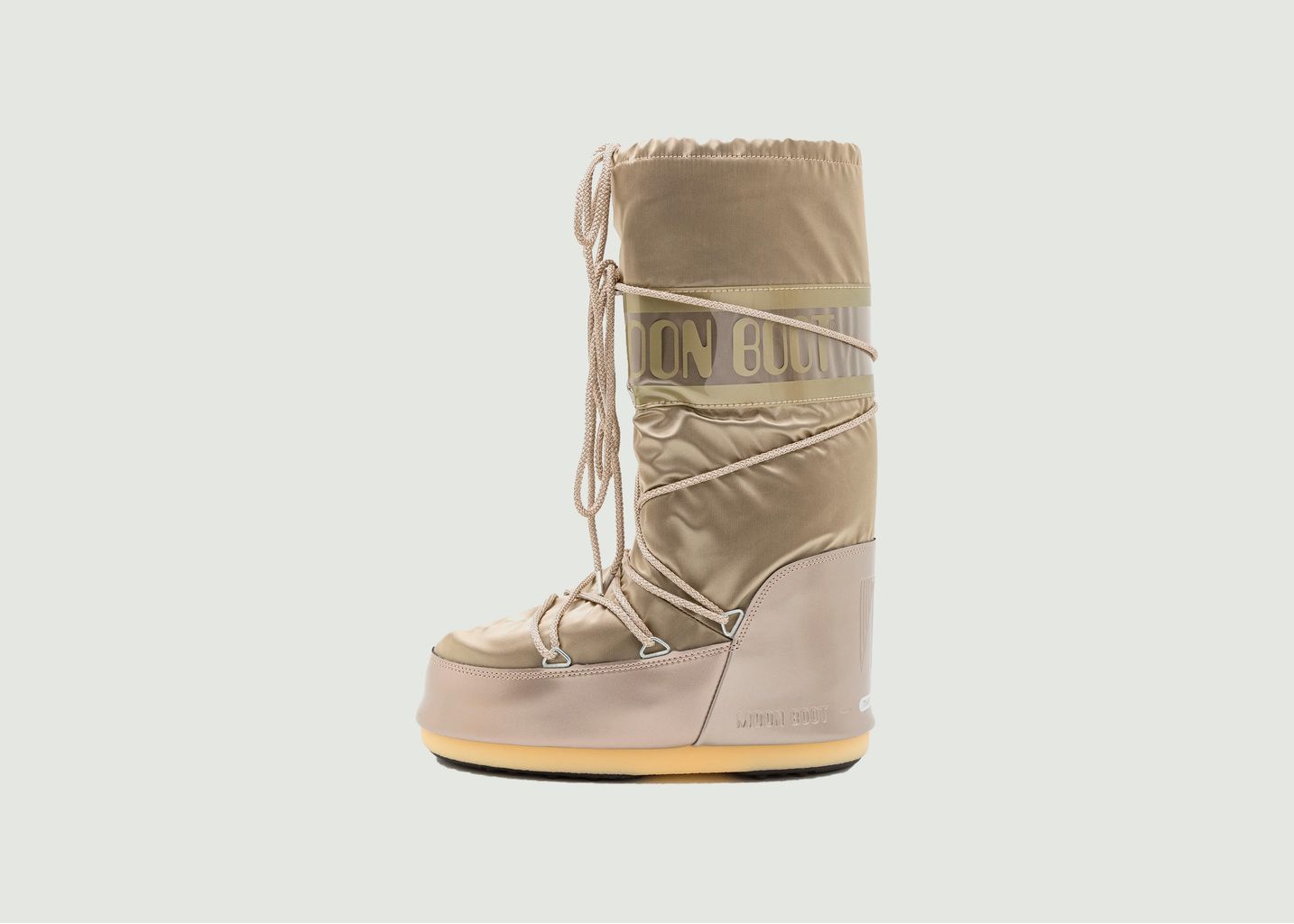 Icon Glance Silver satin boots - Moon boot