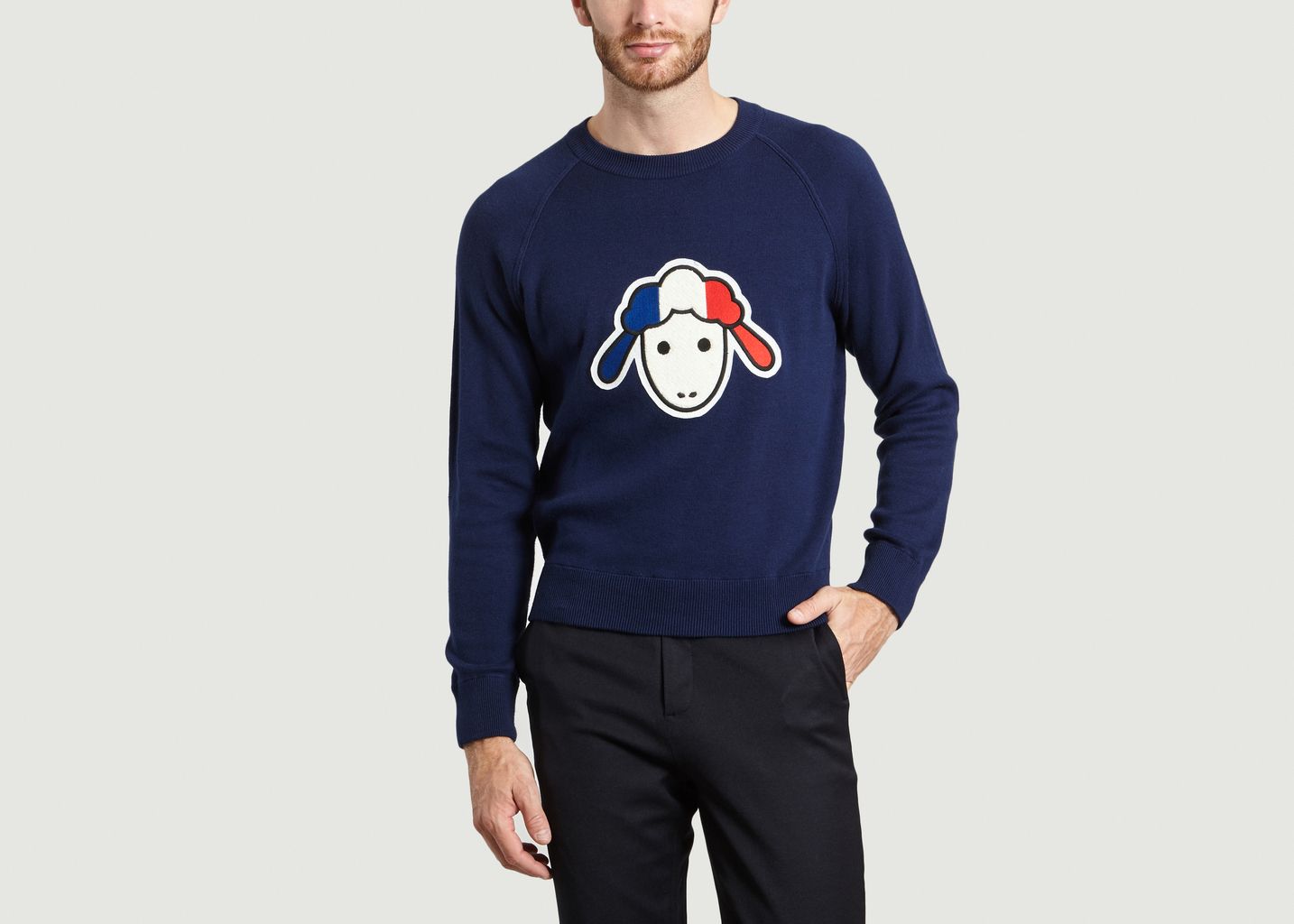 Embroidered Sheep Sweatshirt - Le Mont St Michel