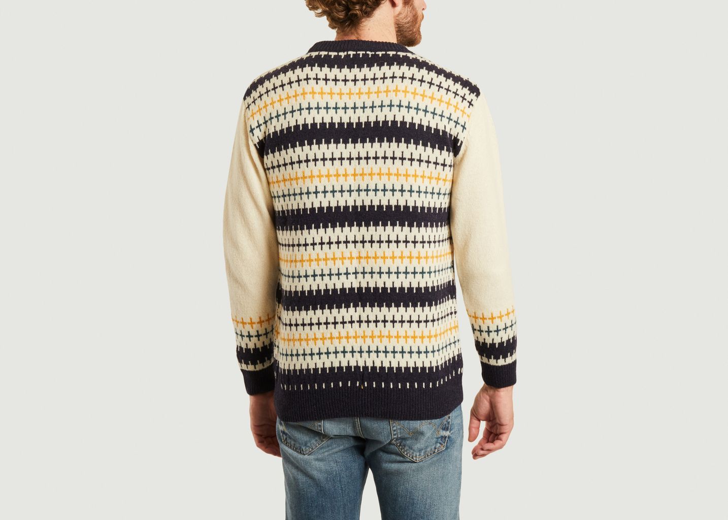 Geometric pattern jacquard pap sweater - Le Mont St Michel