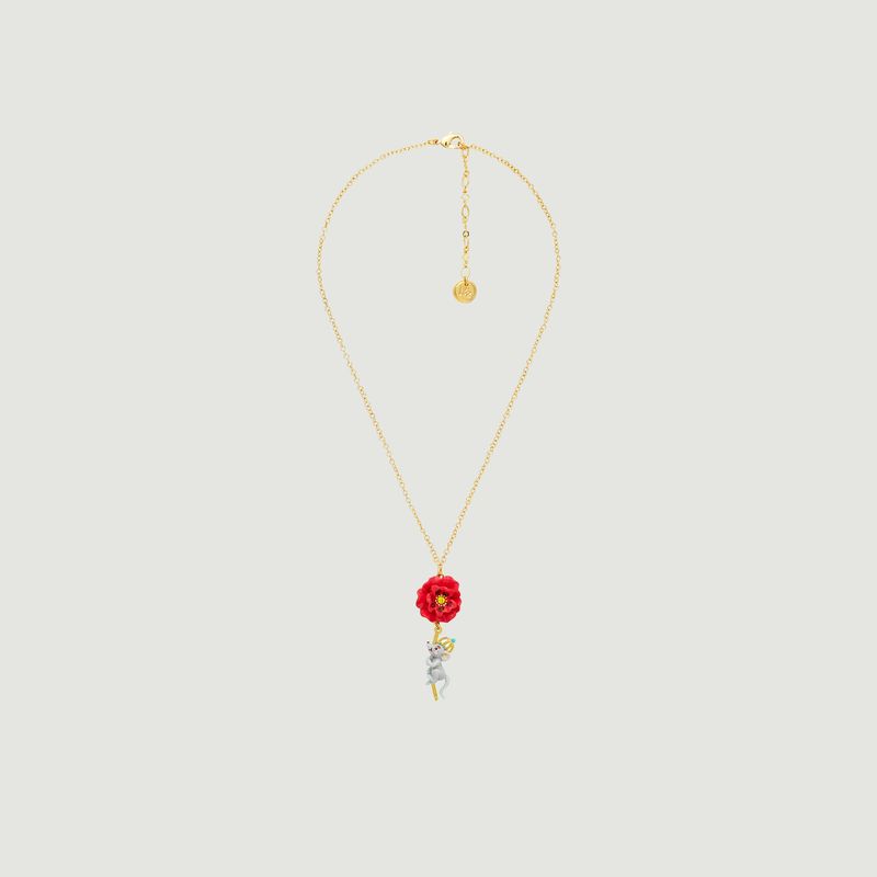 The Wizard of Oz poppy and rat necklace - N2