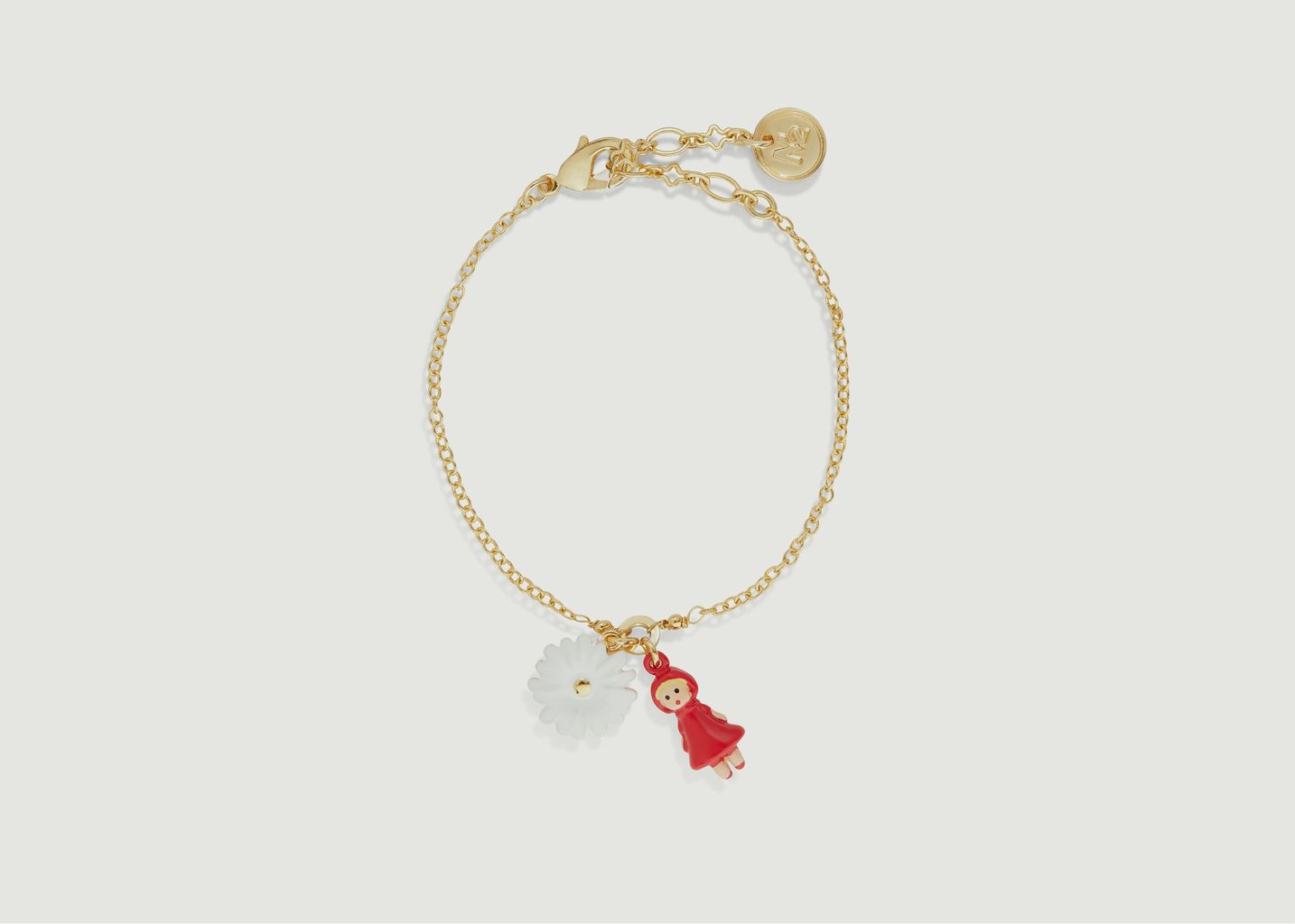 Bracelet charms the little red riding hood and daisy - N2