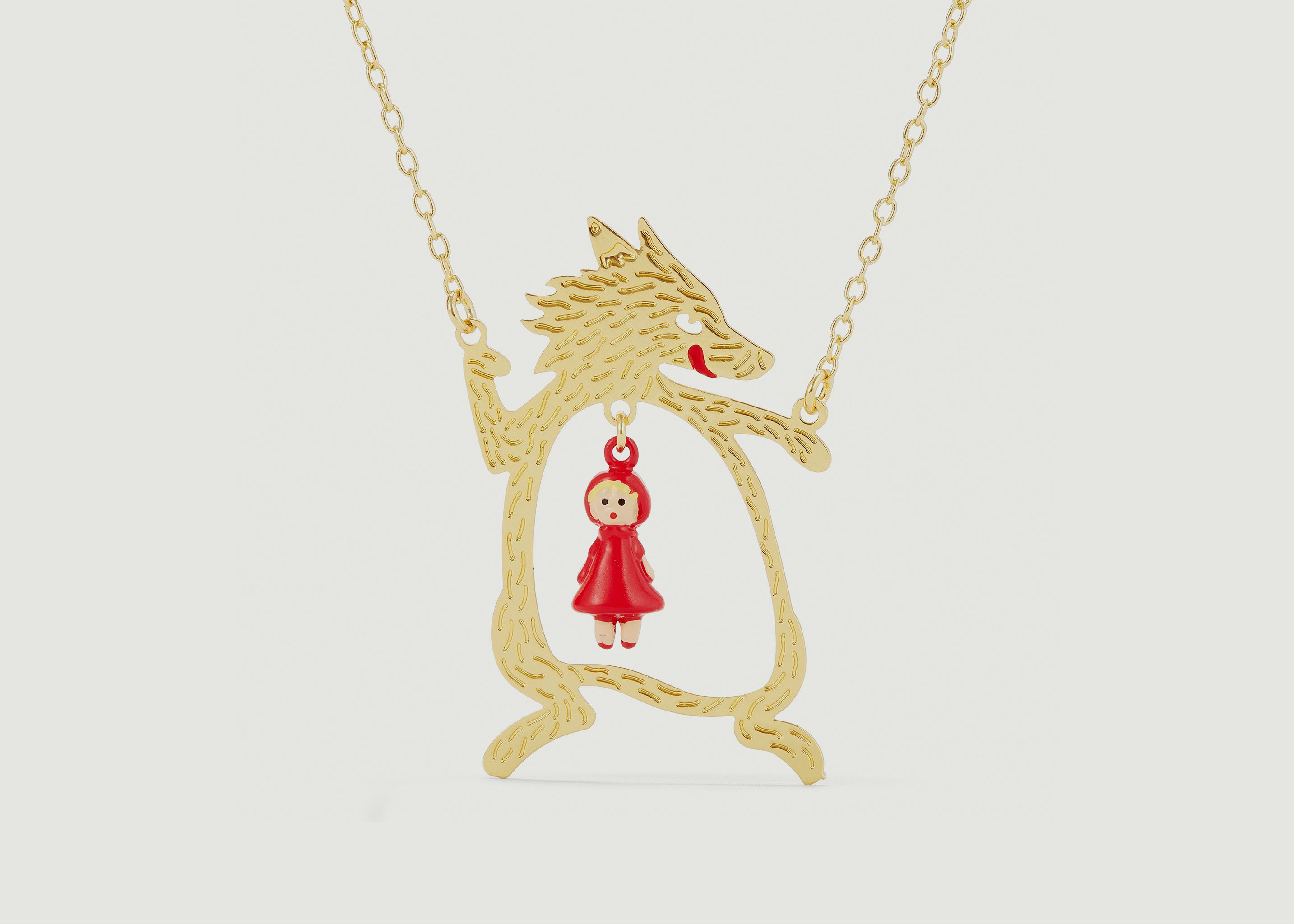 Halskette der böse Wolf und Rotkäppchen - N2