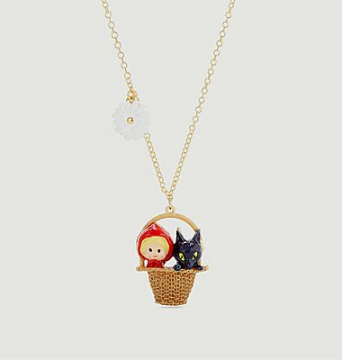 Necklace basket Little Red Riding Hood and the wolf