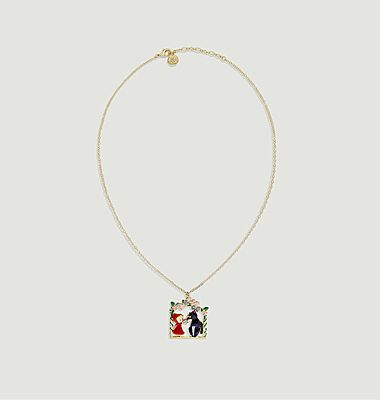 Flowered arch necklace Little red riding hood and wolf